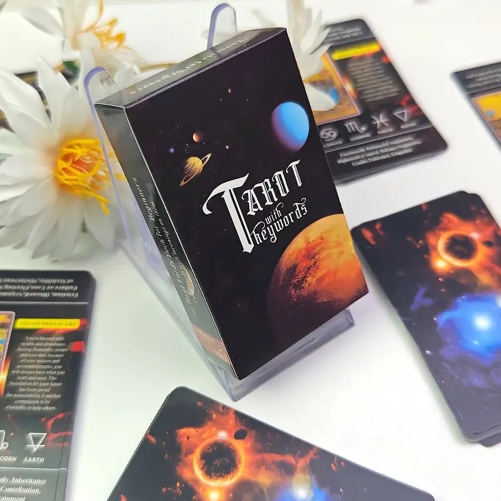 Tarot with Keywords - Ignite Your Intuition with Cosmic Tarot Wisdom Card Deck